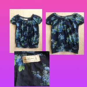 Abercrombie & Fitch Blue Floral Top